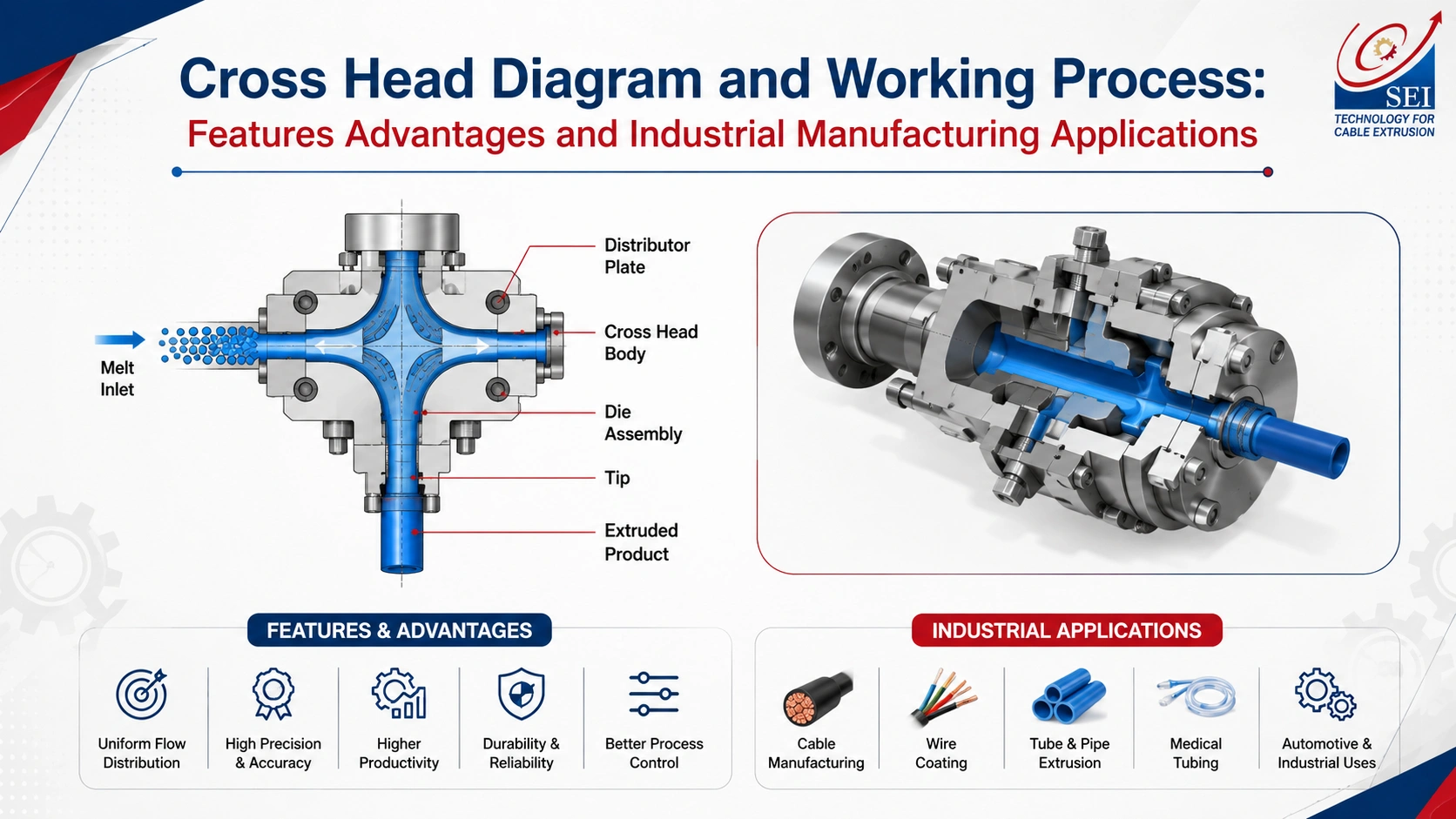 Read more about the article Cross Head Diagram and Working Process: Features, Advantages, and Industrial Manufacturing Applications